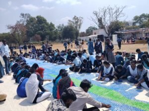 Salem: Dr. Ambedkar’s image formed in 500,000 fingerprints; achievement by government engineering college students!