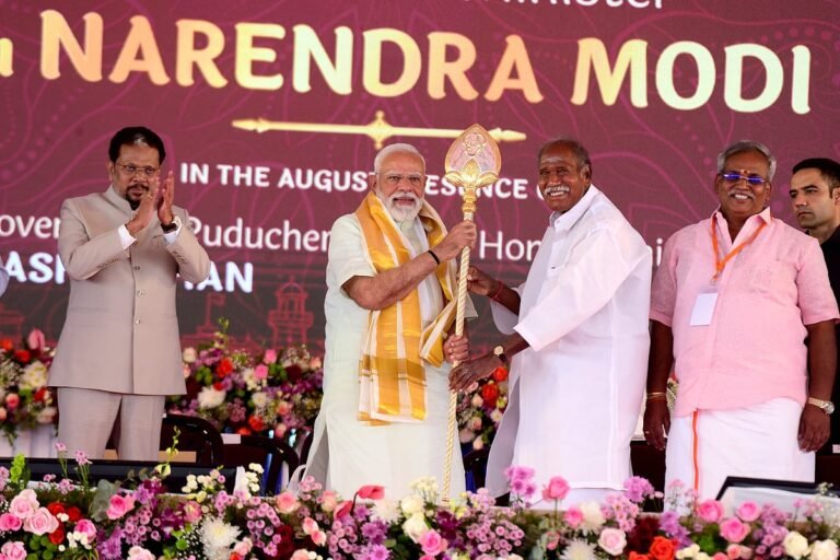 “Call Congress and DMK ‘co-peak’ and send them back!” – Prime Minister Modi erupts in Puducherry.