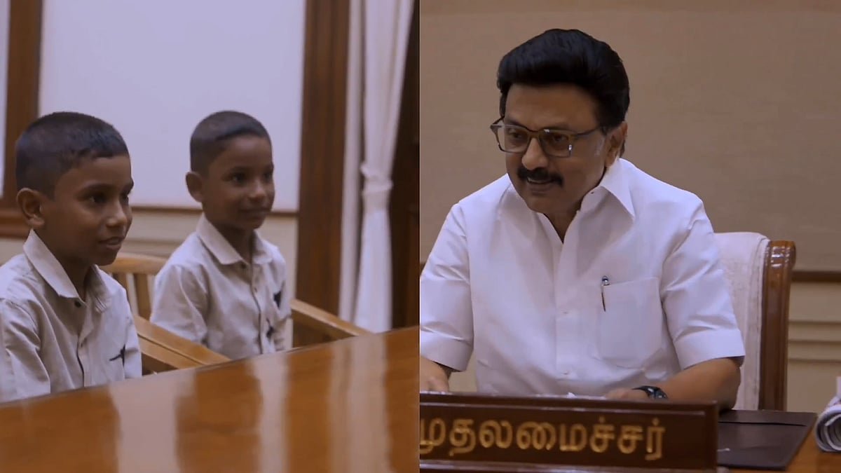 சிறுவர்களை பாராட்டிய ஸ்டாலின்