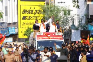 Vijay: ‘Sword… Spear… Whistle’ – Thavega leader Vijay held a roadshow in Chennai | Album