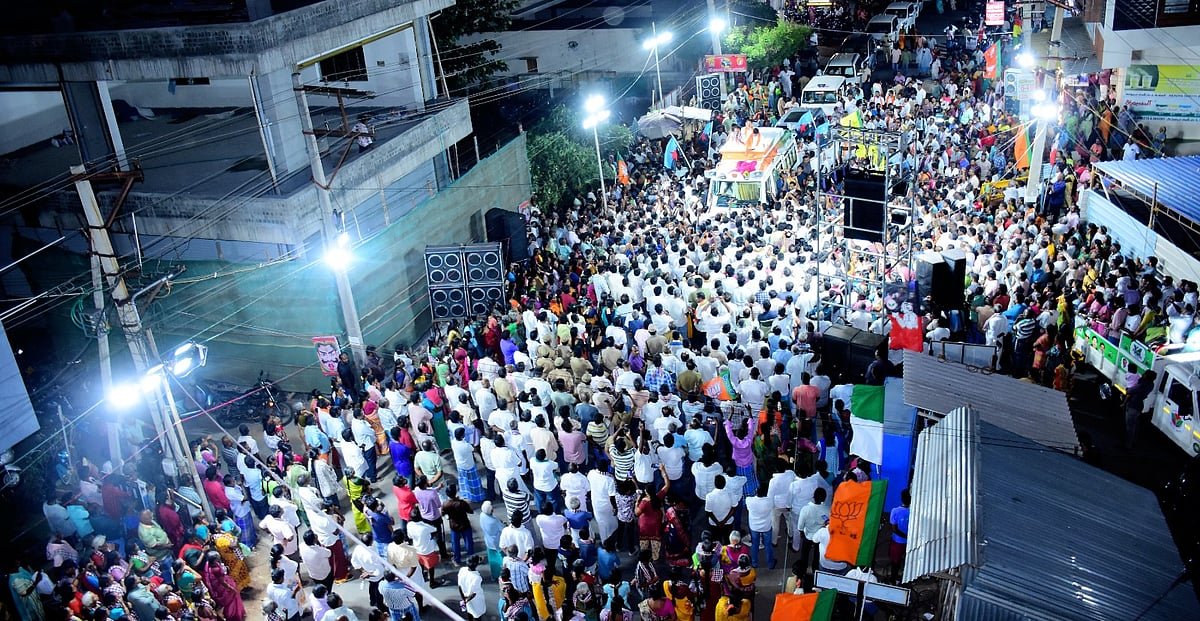 கரூரில் அண்ணாமலை பிரச்சாரம் 