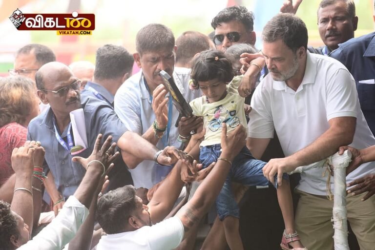 “30% commission… even God’s property is being looted!” – Rahul Gandhi criticizes the Puducherry NDA government.