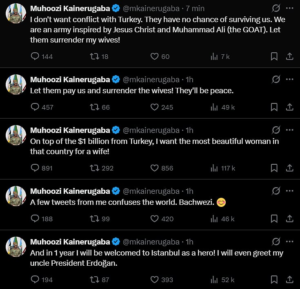 ‘I want a beautiful Turkish woman as my wife’ – Uganda president’s son crosses the line