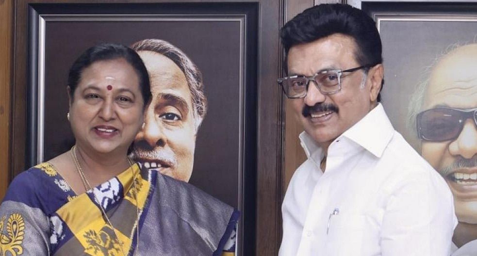
பிரேமலதா விஜயகாந்த் - ஸ்டாலின் 
