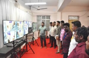 Dindigul: 7-layer security at the vote counting center; District Collector inspects | Photo Album
