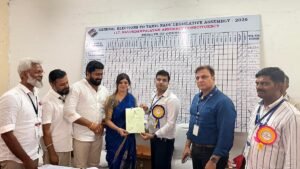 TVK: Social media celebrity astrologer turned Goundampalayam MLA; who is this Kanimozhi Santhosh?