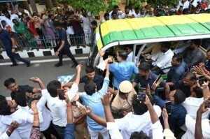 “Cleaning up the Secretariat a bit, coming soon” – Chief Minister Vijay touring the Assembly in an electric car.