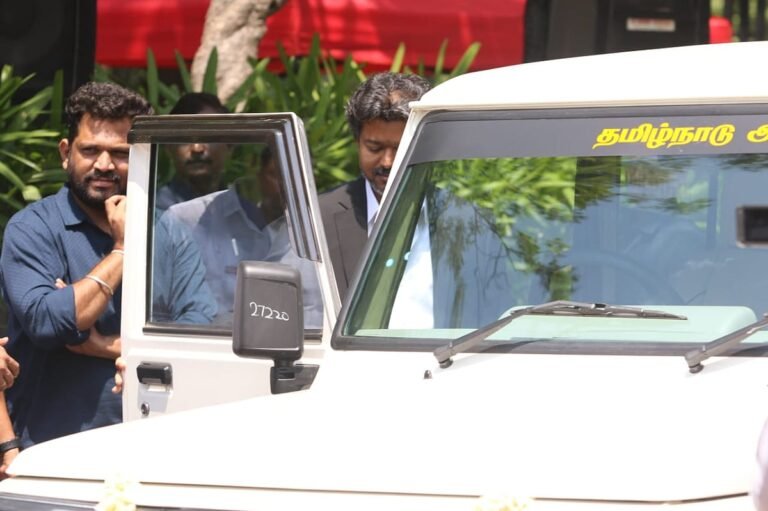 “How about a round, dad?” – After handing over 40 new vehicles, Chief Minister Vijay took a drive!