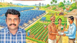 Solar panels on barren lands through the idea of Trichy Professor Madan… income for farmers!