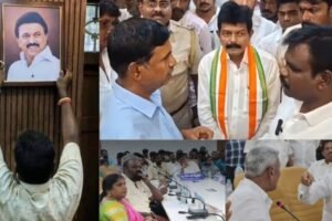 Removal of Stalin’s photograph from the Tiruvottiyur zonal office: DMK death threat to Congress councillor
