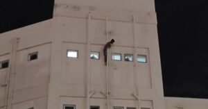 Madurai: A man, in an intoxicated state, climbed a building like ‘Spider-Man’ demanding to be reunited with his wife!