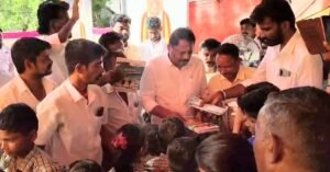 Government school students at the TVK office opening ceremony? – Headmaster in controversy!