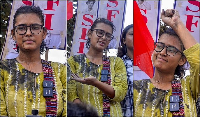 Jharkhand protest: Ink thrown at the All India Students' Association leader!