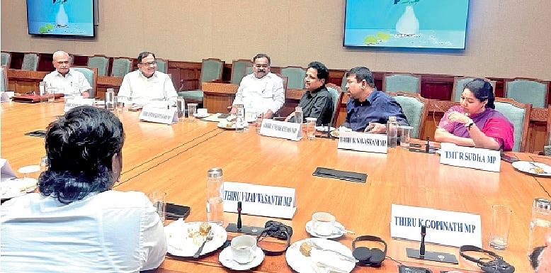 Delimitation Reorganization Bill issue: "INDI" alliance Tamil Nadu MPs hold consultations in Delhi