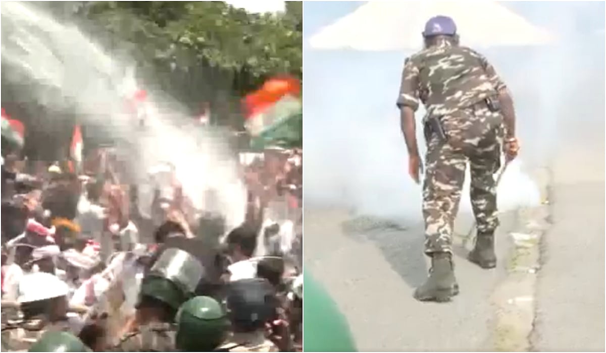 Lathi charge and tear gas shells fired at students marching toward the Jharkhand Legislative Assembly