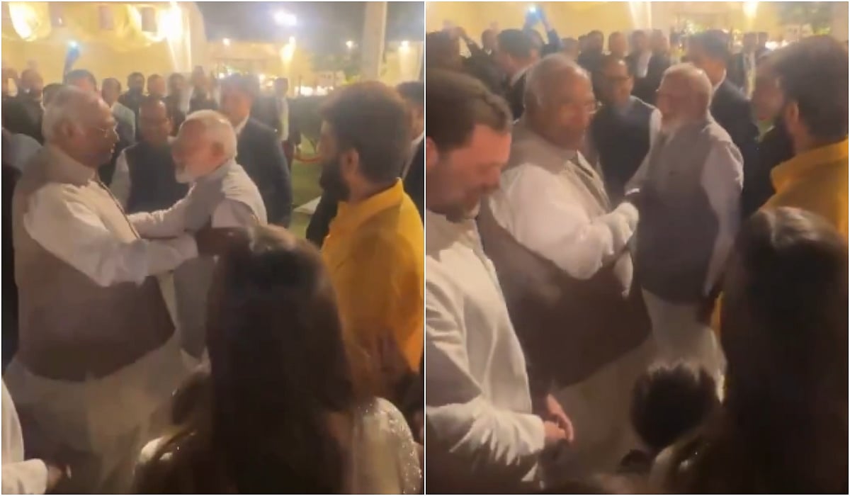 Prime Minister Modi enthusiastically spoke with Congress leaders on the stage at Supriya Sule’s daughter’s wedding reception
