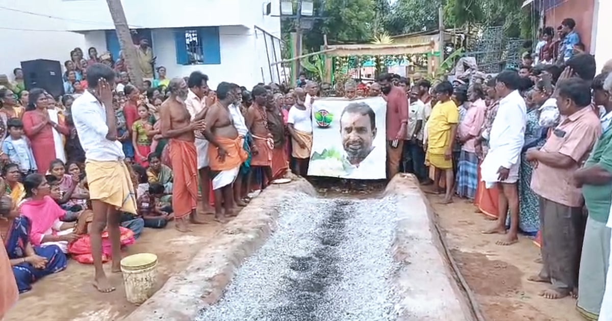 `'Make S.P. Velumani the AIADMK general secretary, Lord' – Coimbatore functionary who descended into a fire pit to pray!