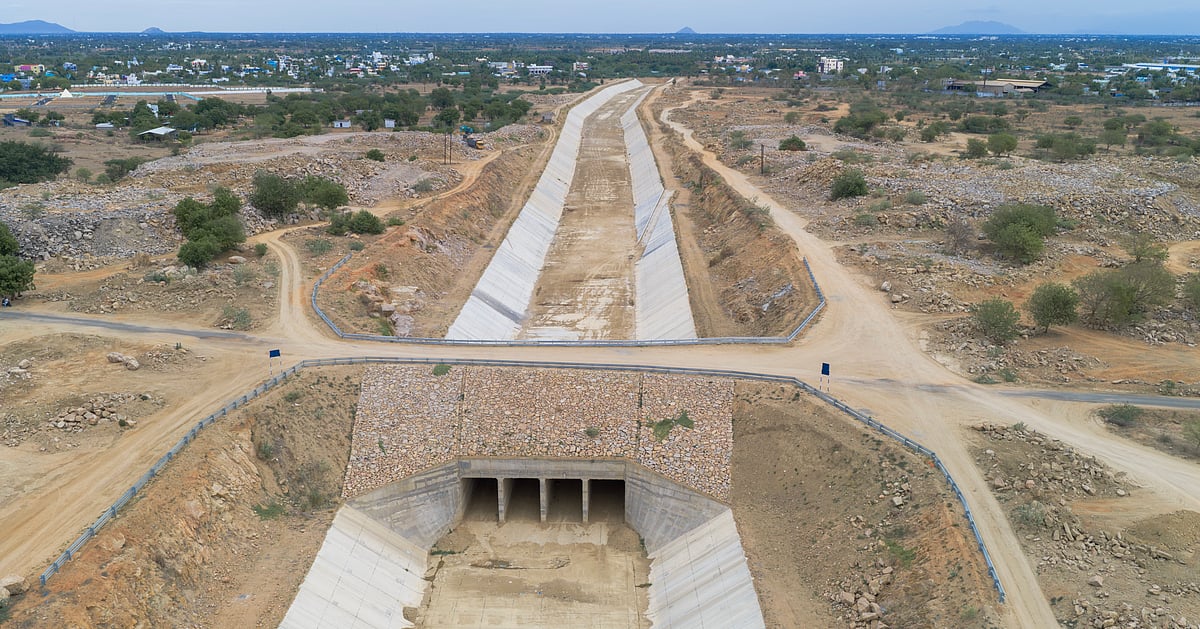 Cauvery - Vaigai - Gundaru Link Project: `Mayanur Barrage to Pudukottai Vellar'- Aerial Clicks