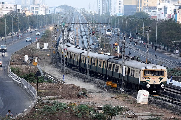 Chennai suburban train in a pathetic condition...!