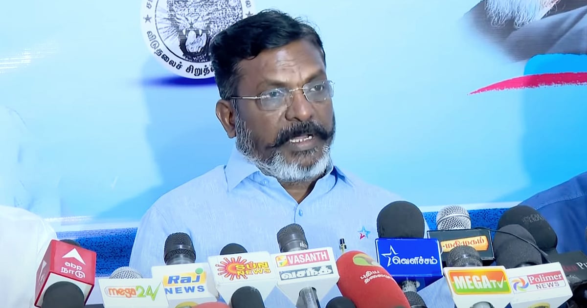 `I meant DMK, not DMDK!’ - Thirumavalavan’s response to Premalatha Vijayakant`