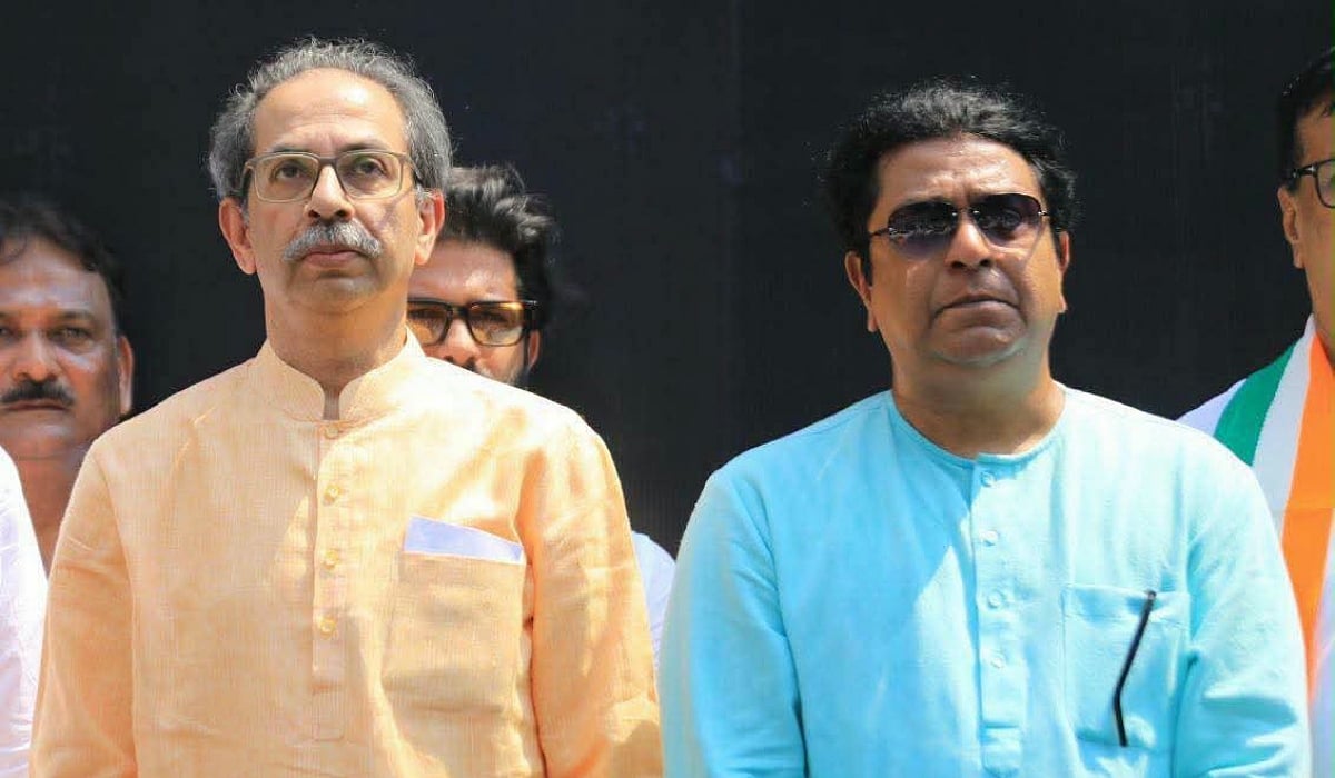 Uddhav and Raj Thackeray protest against the Chief Election Commissioner