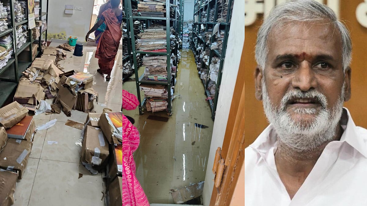 “Rainwater entered the Hindu Religious and Charitable Endowments Department Commissioner’s office and damaged rare documents” - Sekarbabu’s allegation