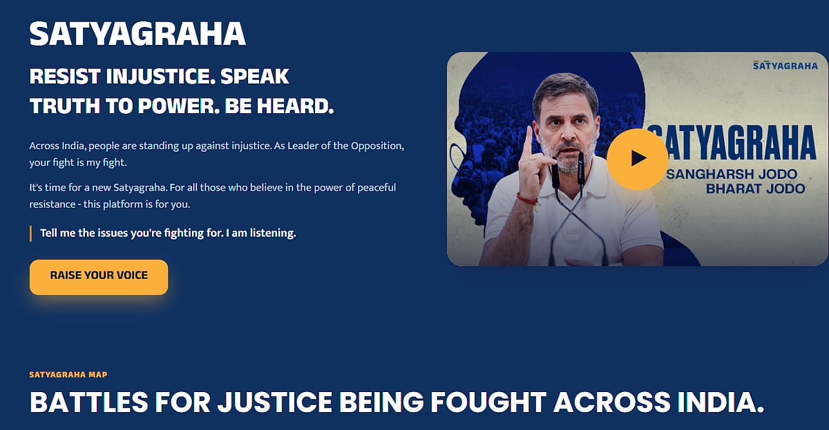 Rahul Gandhi launched the website called Satyagraha! Why?