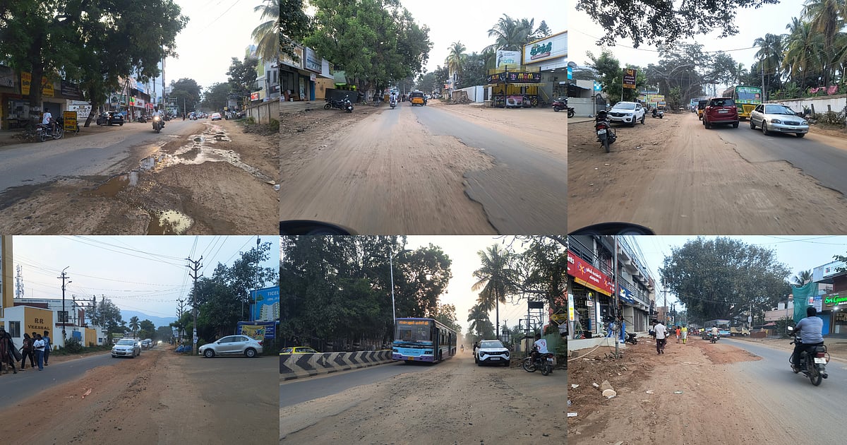 Vadavalli – Marudhamalai Road... Potholes persisting for two months and the public’s suffering!